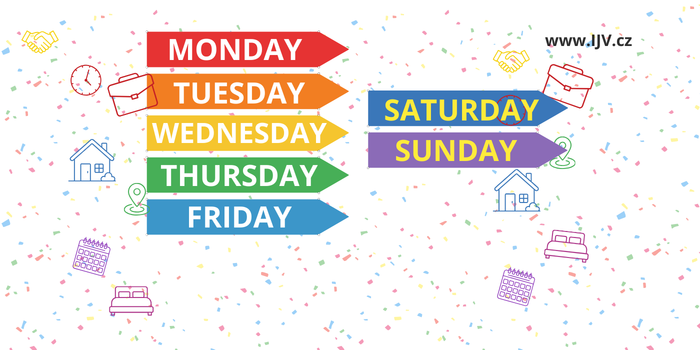 Jak si zapamatovat dny v angličtině – Monday, Tuesday, Wednesday, Thursday, Friday, Saturday, Sunday