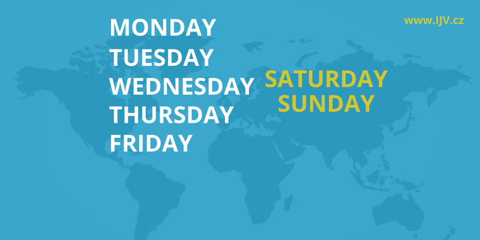 Jak si zapamatovat dny v angličtině – Monday, Tuesday, Wednesday, Thursday, Friday, Saturday, Sunday