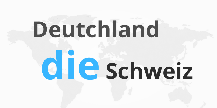 Země s členem v němčině – die Schweiz vs Deutschland