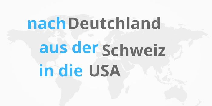 Předložky se zeměmi v němčině – přehled